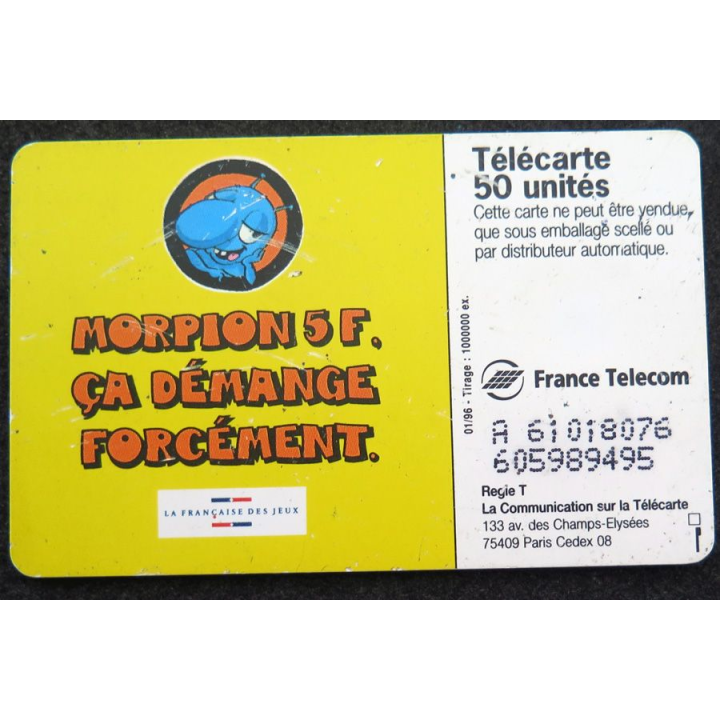 Carte téléphonique télécarte 50 Morpion