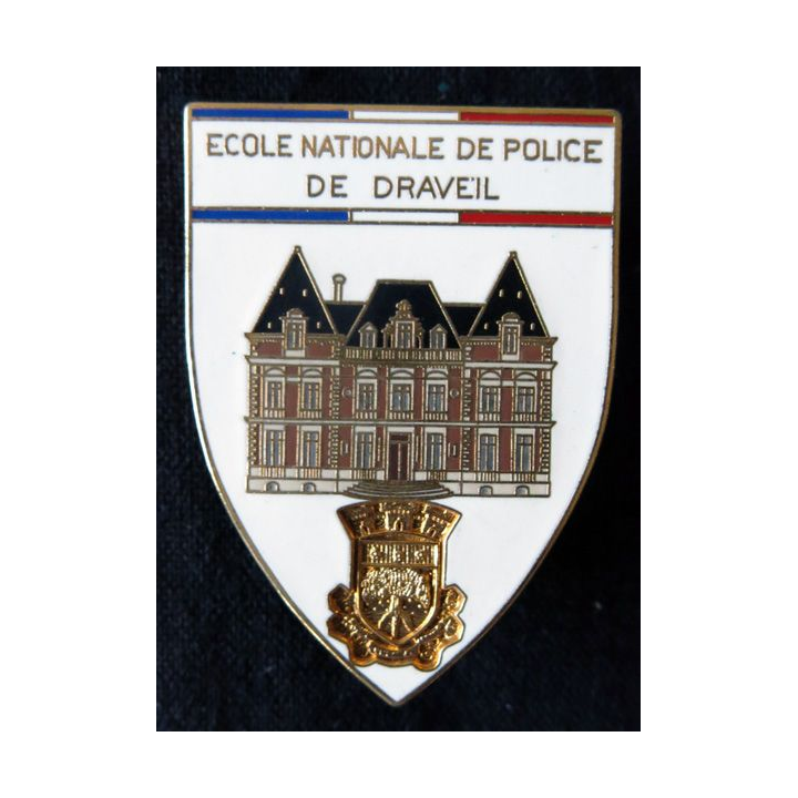 POLICE : insigne métallique de l'école nationale de police de Draveil de fabrication Ballard
