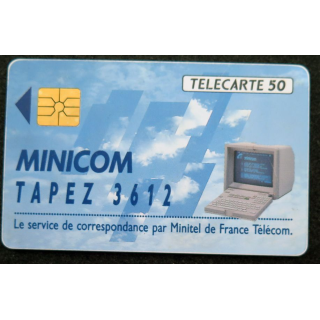 Carte téléphonique télécarte 50 unités Minicom tapez 3612