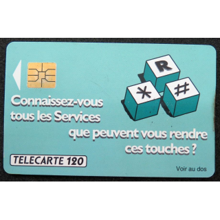 Carte téléphonique télécarte 120 unités Conversation à trois France Télécom