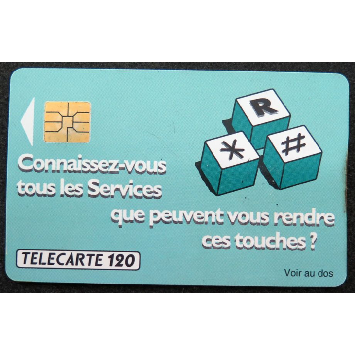 Carte téléphonique télécarte 120 unités Conversation à trois France Télécom