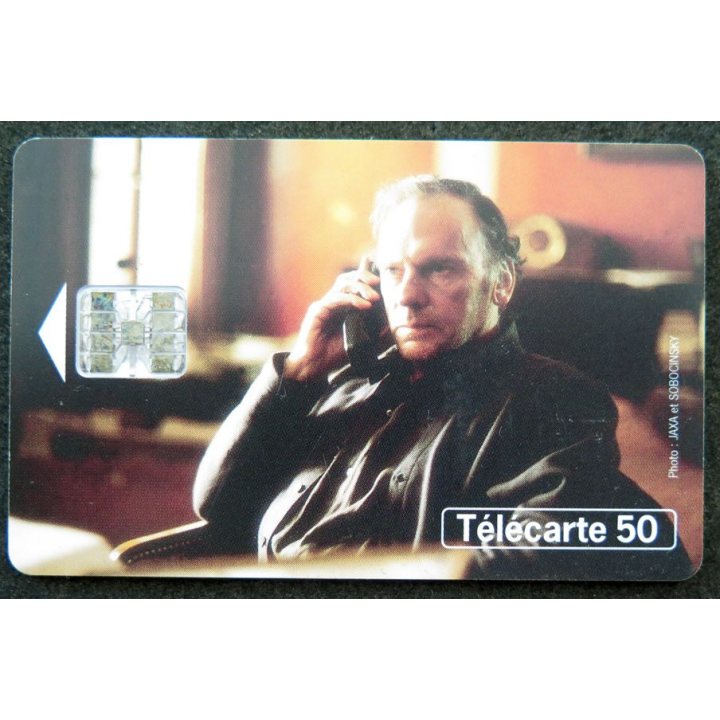 Carte téléphonique télécarte 50 Jean-Louis Trintignant dans "trois couleurs rouge" 1994