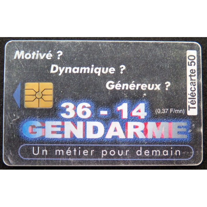 Carte téléphonique télécarte 50 unités Gendarmerie
