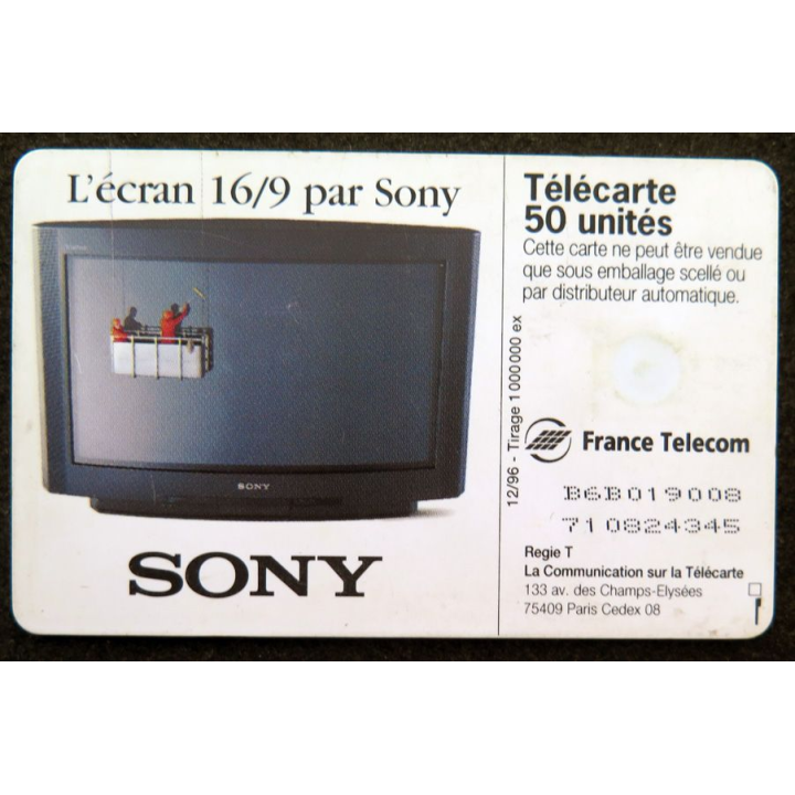 Carte téléphonique télécarte 50 unités Sony