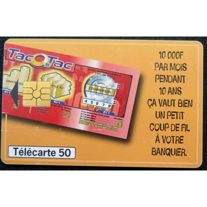 Carte téléphonique télécarte 50 unités TACOTAC