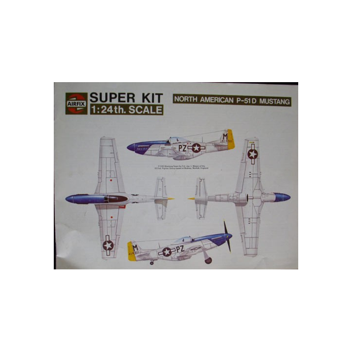 Fascicule Airfix Super Kit échelle 1:24° NORTH AMERICAN P-51 D MUSTANG