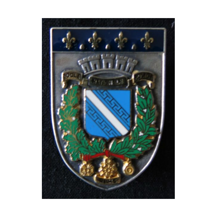 POLICE : insigne métallique de l'école nationale de police de Reims de fabrication Arthus Bertrand