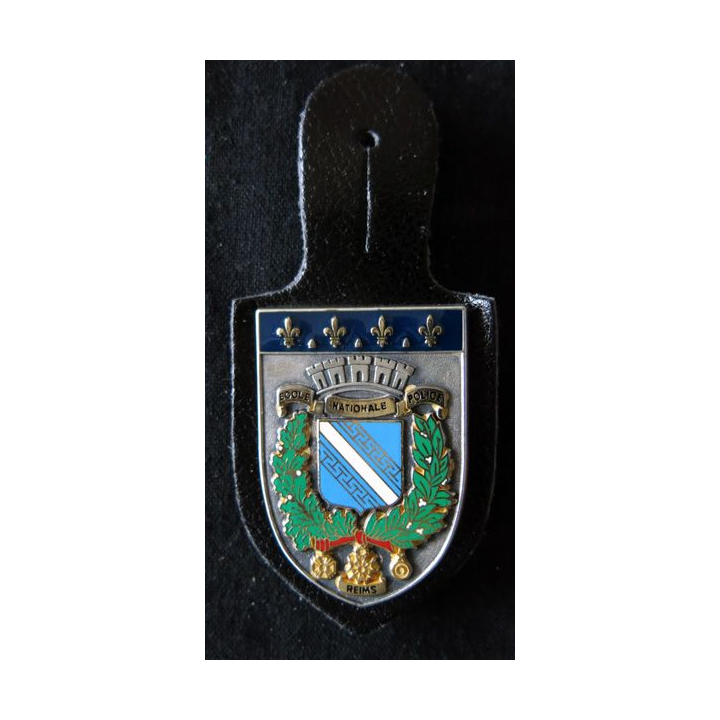 POLICE : insigne métallique de l'école nationale de police de Reims de fabrication Arthus Bertrand