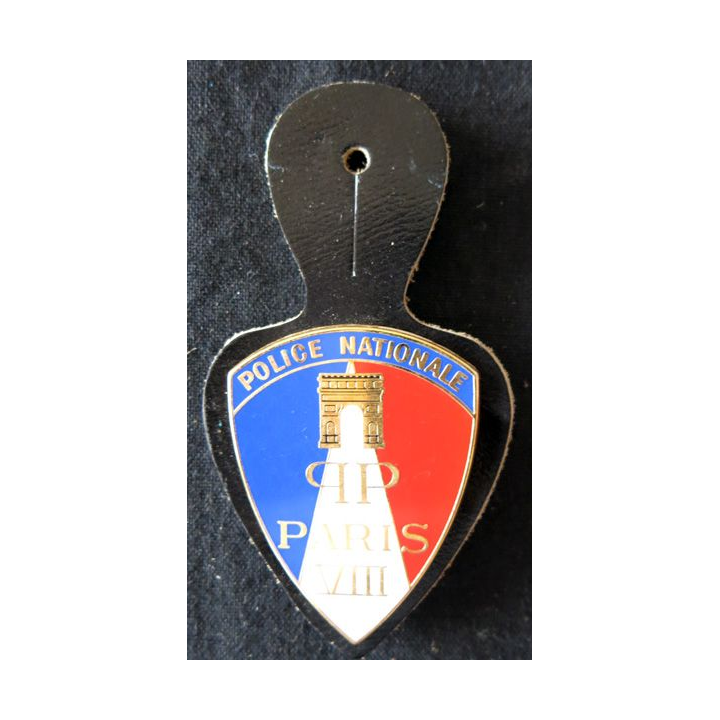 POLICE : insigne métallique de la Police nationale VIII° Arrondissement de fabrication Taillandier