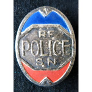 POLICE : insigne métallique de la Sureté nationale époque 1939-1945