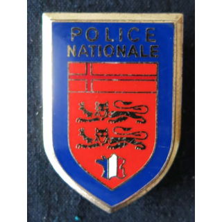 POLICE : insigne métallique de la Police nationale Normandie de fabrication Drago Paris