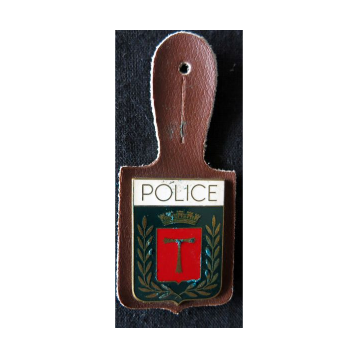 POLICE : insigne métallique de la Police Nationale de la ville de Toul de fabrication Fraisse