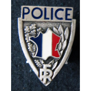 POLICE : insigne métallique de la Police Nationale de fabrication A.B Paris