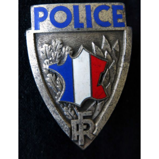 POLICE : insigne métallique decasque de la Police nationale de fabrication Fraisse Demey Paris
