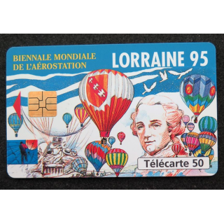 Carte téléphonique télécarte 50 unités Biennale mondiale aérostation Lorraine 95