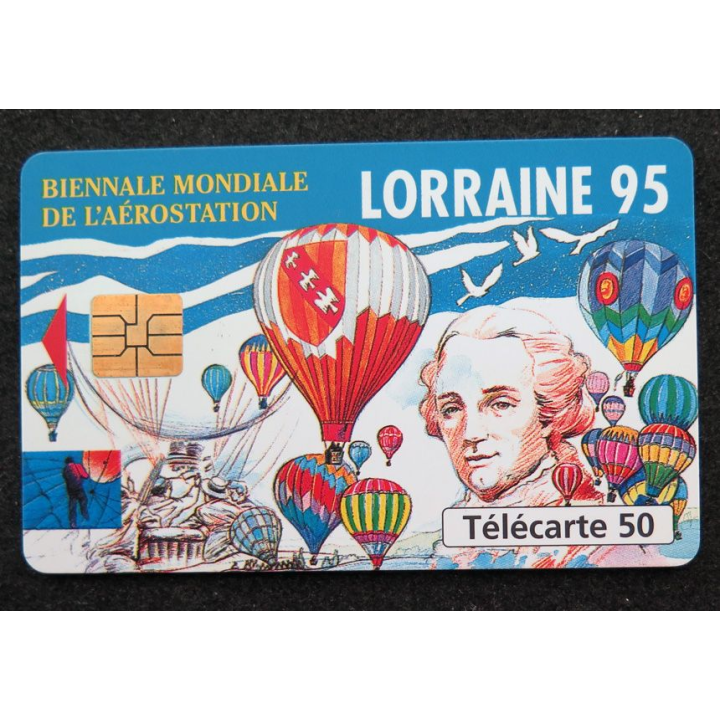 Carte téléphonique télécarte 50 unités Biennale mondiale aérostation Lorraine 95