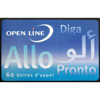 Carte téléphonique télécarte 60 unités Open line