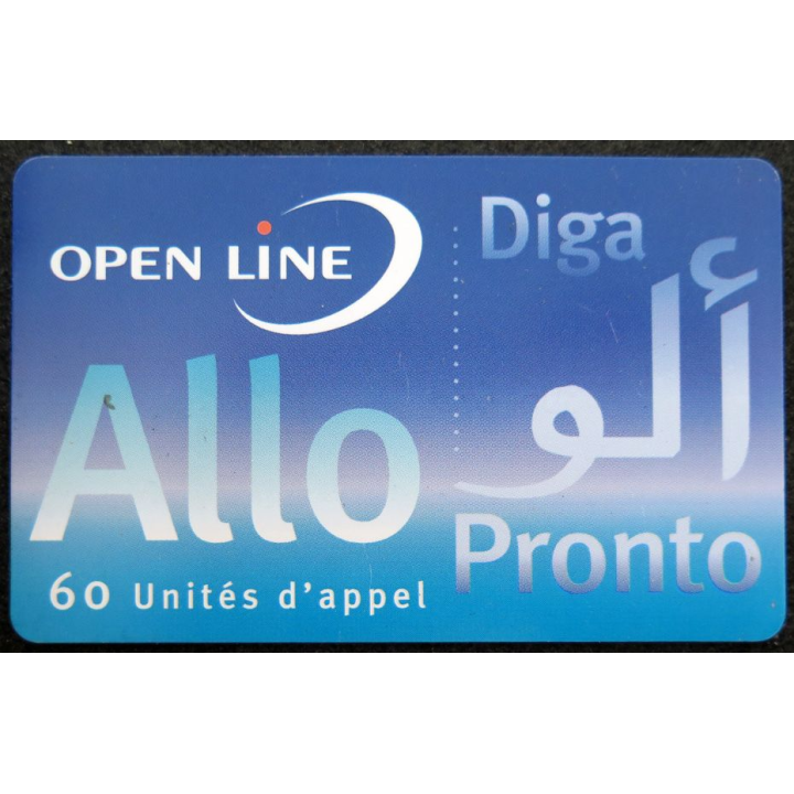 Carte téléphonique télécarte 60 unités Open line