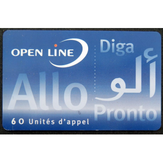 Carte téléphonique télécarte 60 unités Open line