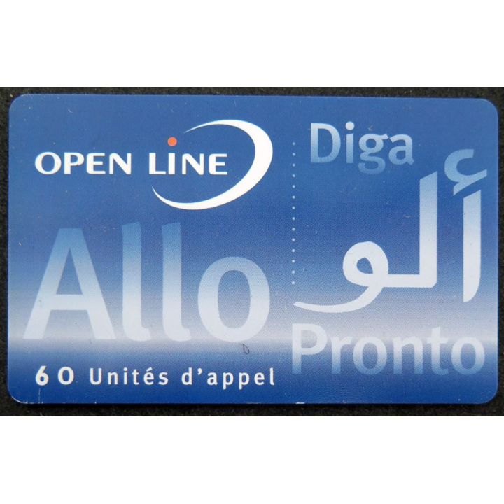 Carte téléphonique télécarte 60 unités Open line