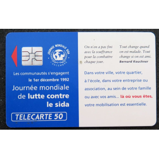 Carte téléphonique télécarte 50 unités Sida Info Service