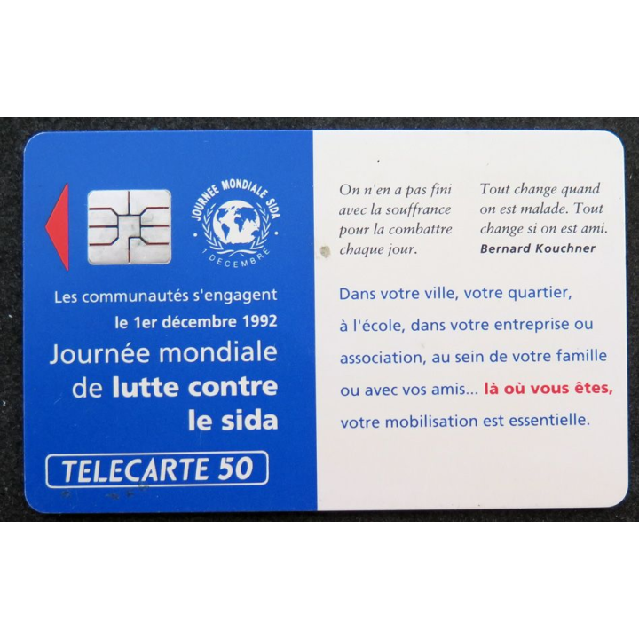 Carte téléphonique télécarte 50 unités Sida Info Service