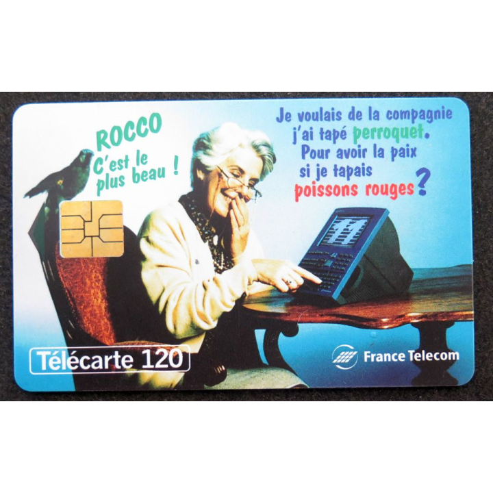 Carte téléphonique télécarte 120 unités Minitel Rocco c'est le plus beau