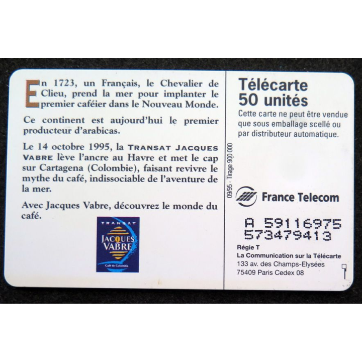 Carte téléphonique télécarte 50 unités Transat Jacques Vabre