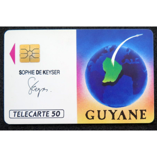 Carte téléphonique télécarte 50 unités Sophie de Keyser Guyane