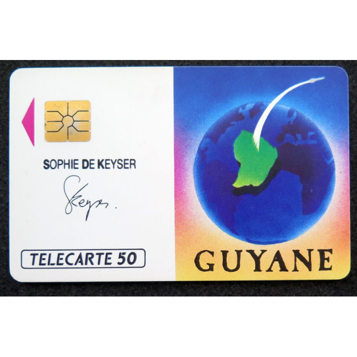 Carte téléphonique télécarte 50 unités Sophie de Keyser Guyane