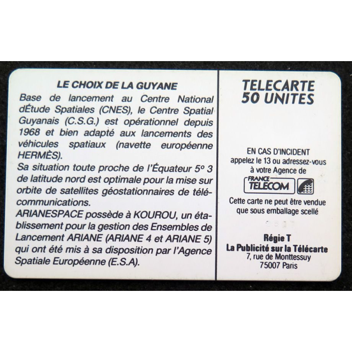 Carte téléphonique télécarte 50 unités Sophie de Keyser Guyane