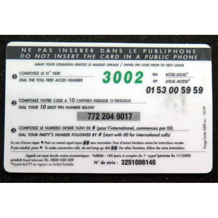 Carte téléphonique Kast Telecom Happy Halloween 50 francs