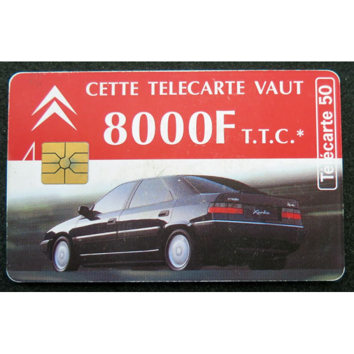 Carte téléphonique télécarte 50 unités Cette télécarte vaut 8000 F chez Citroën Félix Faure