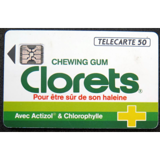 Carte téléphonique télécarte 50 unités Chewing-Gum Clorets 