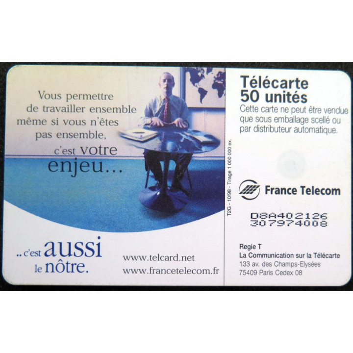 Carte téléphonique télécarte 50 Semaine européenne du Télétravail