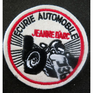 Insigne tissu de l'écurie automobile Jeanne d'Arc diamètre 8,5 cm
