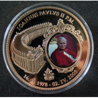 médaille du Pape Jean-Paul II Joannes Paulus II P.M. 16 . X . 1978 diamètre 7 cm