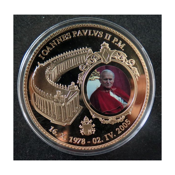 médaille du Pape Jean-Paul II Joannes Paulus II P.M. 16 . X . 1978 diamètre 7 cm