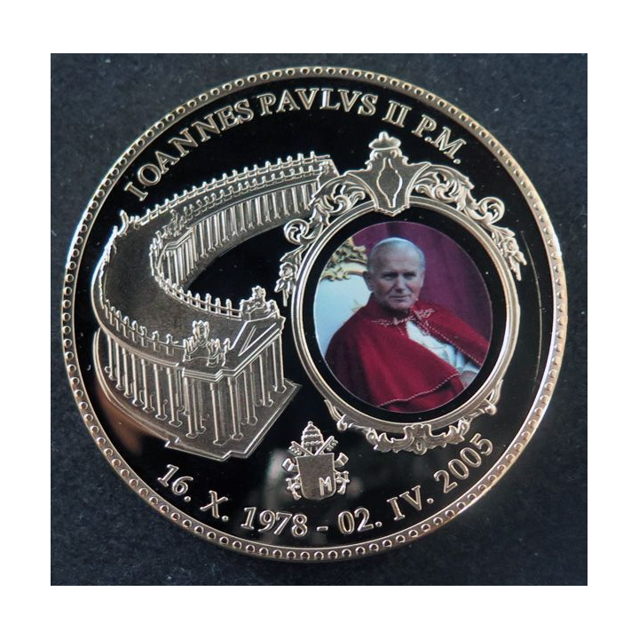 médaille du Pape Jean-Paul II Joannes Paulus II P.M. 16 . X . 1978 diamètre 7 cm