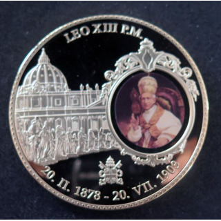 médaille du Pape Léon XIII Leo XIII P.M. 20.II.1878 - 20.VII.1903 diamètre 7 cm