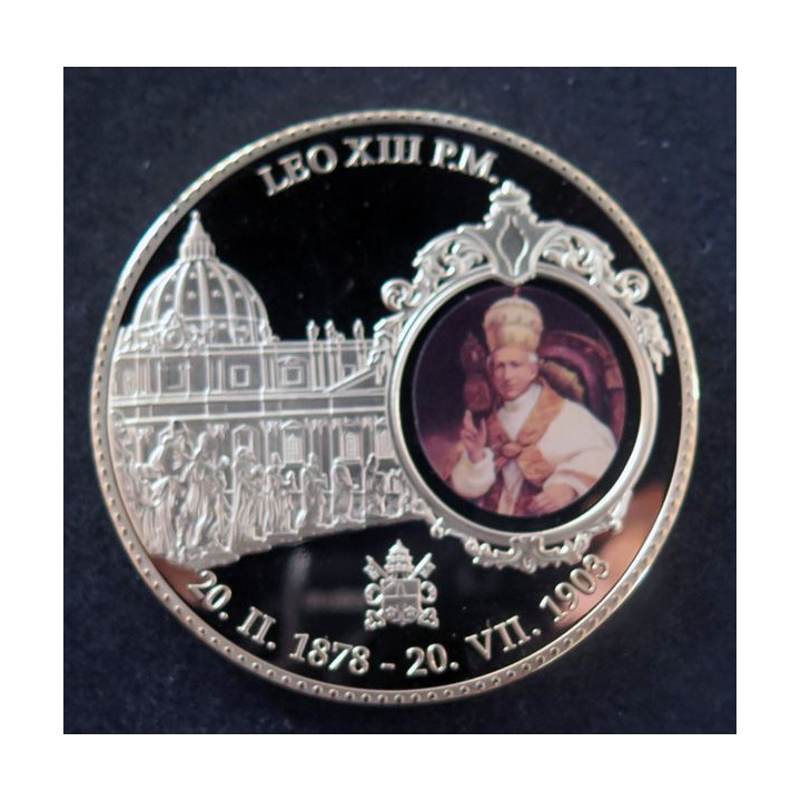médaille du Pape Léon XIII Leo XIII P.M. 20.II.1878 - 20.VII.1903 diamètre 7 cm