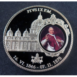 médaille du Pape Pie IX Pius IX P.M 16.VI.1846 - 07.11.1878 diamètre 7 cm