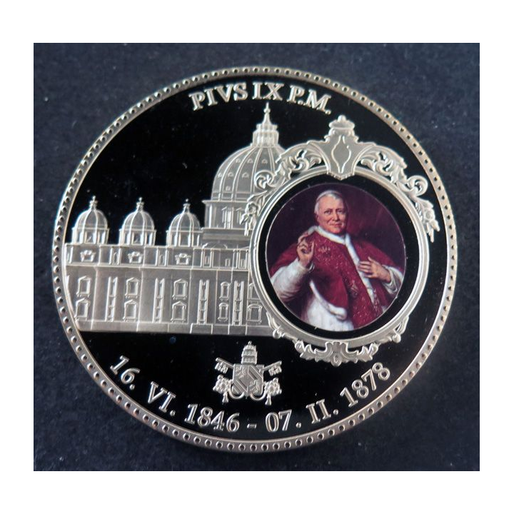 médaille du Pape Pie IX Pius IX P.M 16.VI.1846 - 07.11.1878 diamètre 7 cm