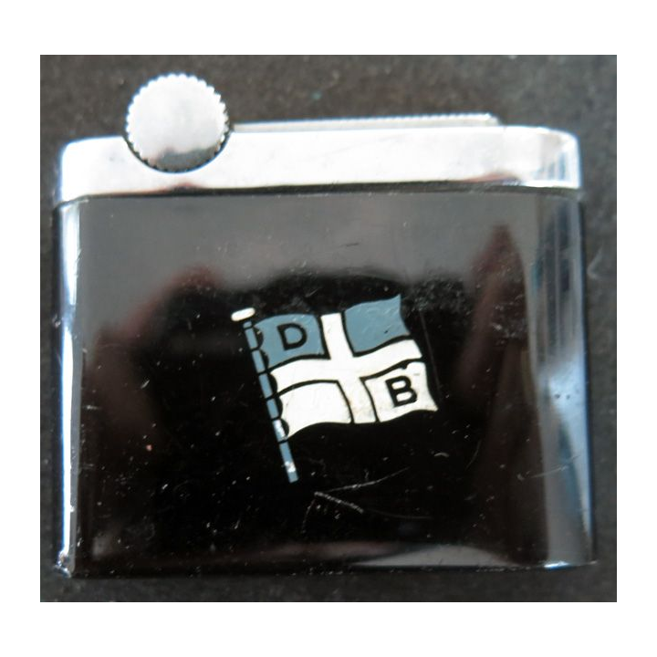 BRIQUET : briquet en acier argenté et noir Feudor 1 x 4,2 x 5,5 cm