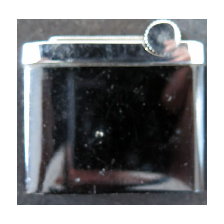 BRIQUET : briquet en acier argenté et noir Feudor 1 x 4,2 x 5,5 cm