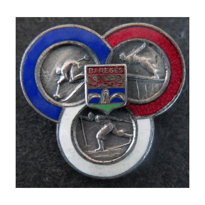 Insigne émaillé de la station de ski de Barèges fabrication Augis