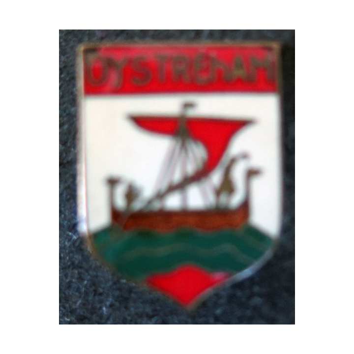 Insigne émaillé de la ville de Oystream  2,1 x 1,6 cm Chobillon
