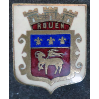 Insigne émaillé de la ville de Rouen  2,1 x 1,6 cm