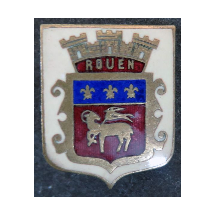 Insigne émaillé de la ville de Rouen  2,1 x 1,6 cm