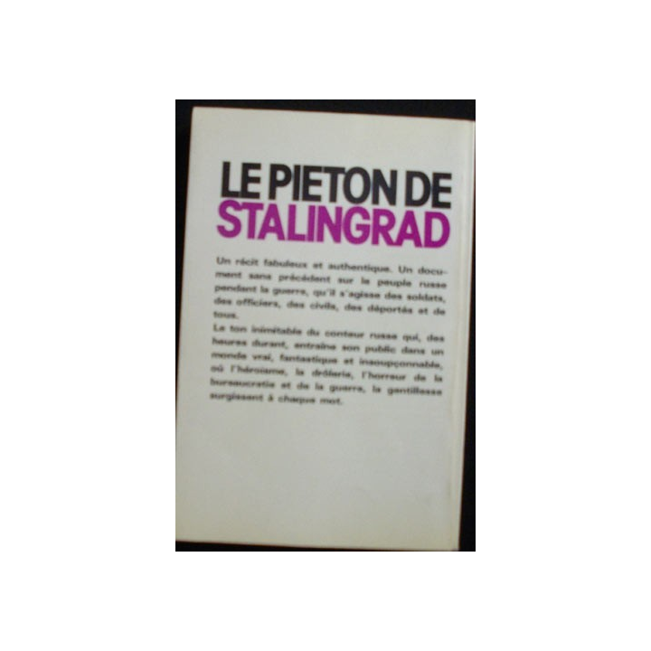 2°GM : Le piéton de Stalingrad de François Suliny aux éditions Fayard